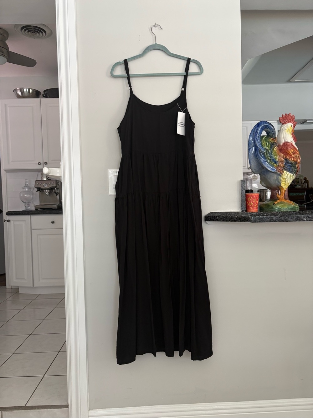 Black Tiered Sleeveless Maxi Dress - Women